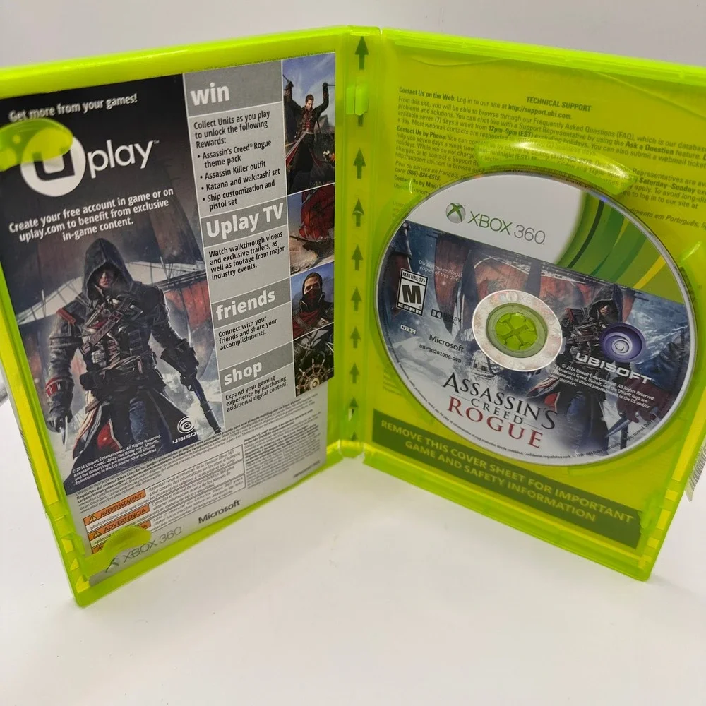 Assassins Creed Rogue Limited Edition Xbox 360 Microsoft Ubisoft NTSC 2014